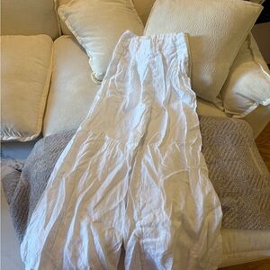 White linen pants